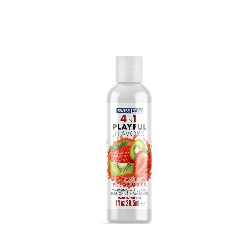 Лубрикант на водній основі Swiss Navy 4 in 1 Straw-Kiwi Pleasures 29,5мл Лубрикант на водній основі Swiss Navy 4 in 1 Straw-Kiwi Pleasures 29,5мл