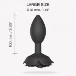 Силіконова анальна пробка Love To Love OPEN ROSES L SIZE - BLACK ONYX