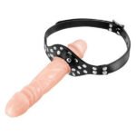 Кляп із подвійним фалоімітатором Fetish Tentation – Double Penis Gag Flesh