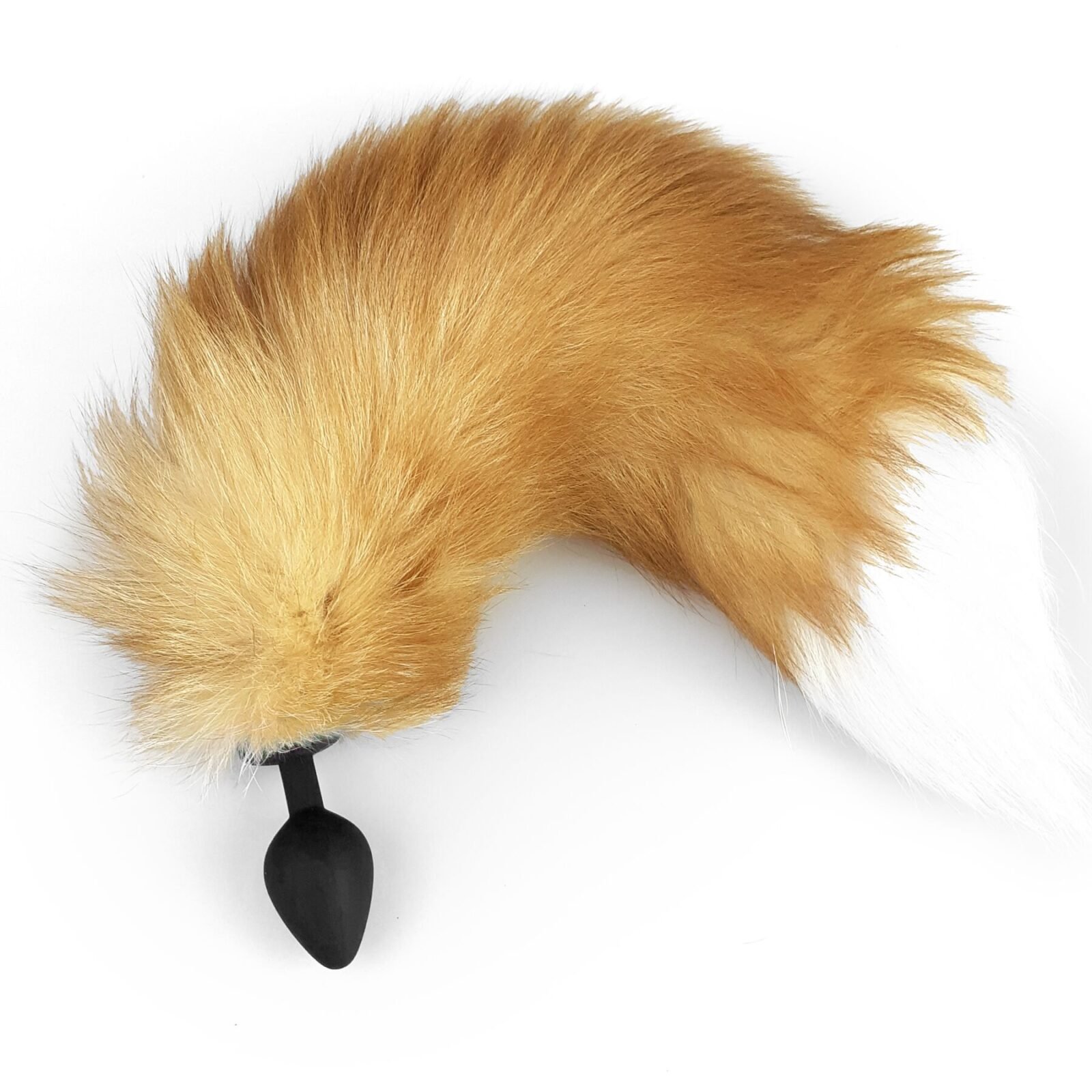 Силіконова анальна пробка з хвостом із натурального хутра Art of Sex size M Red fox Силіконова анальна пробка з хвостом із натурального хутра Art of Sex size M Red fox