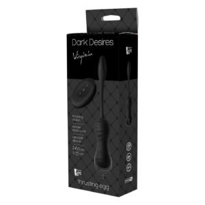 Віброяйце з пультом керування Dream Toys Dark Desires Virginia чорний, 18.6 х 3.5 см