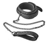 Нашийник з повідцем Dream Toys BLAZE COLLAR LEASH DIAMOND BLACK