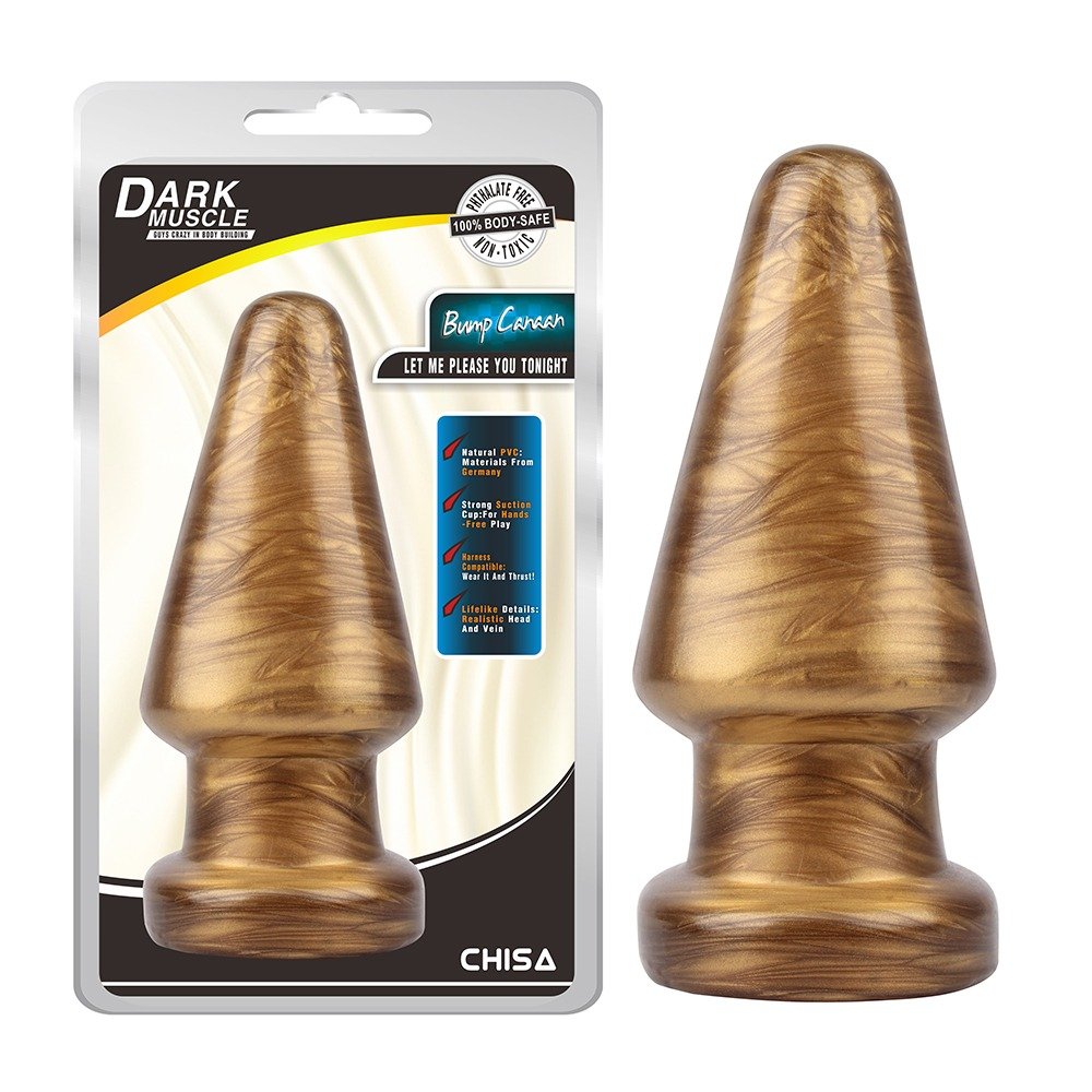 Велика анальна пробка Chisa Dark Muscle Gold Велика анальна пробка Chisa Dark Muscle Gold