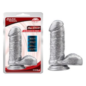 Фалоімітатор з мошонкою на присосці Chisa Dark Muscle, сріблястий