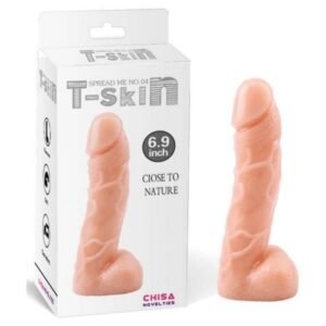 Фалоімітатор реалістичний Chisa T-skin з яєчками, бежевий
