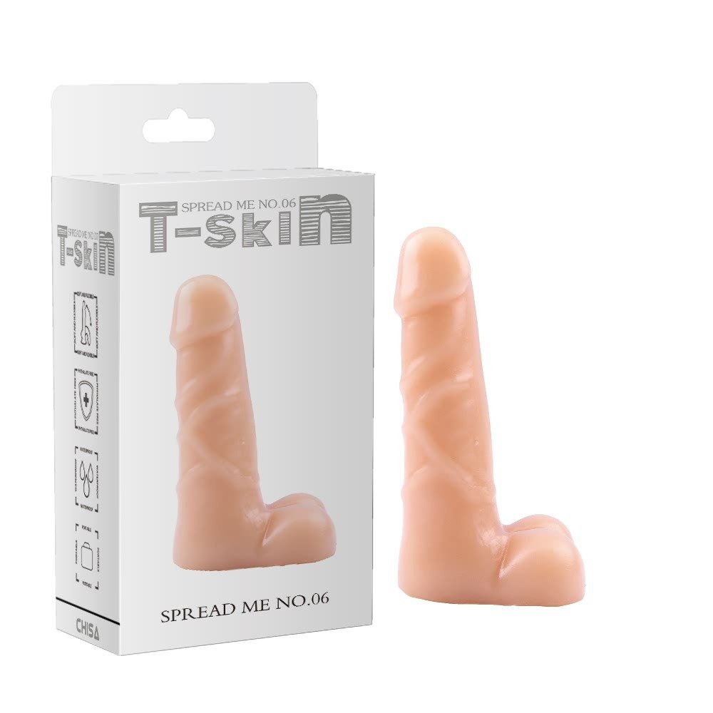 Фалоімітатор реалістичний з яєчками Chisa T-skin, тілесний Фалоімітатор реалістичний з яєчками Chisa T-skin, тілесний