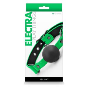 Кляп силіконовий NS Novelties Electra, зелений неон