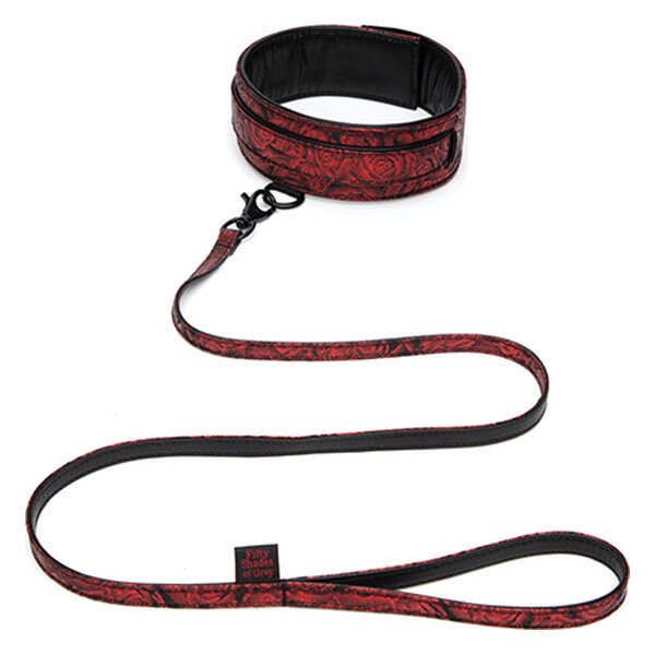 Нашийник та повідець Fifty Shades of Grey Sweet Anticipation Reversible Faux Leather Collar and Lead Нашийник та повідець Fifty Shades of Grey Sweet Anticipation Reversible Faux Leather Collar and Lead