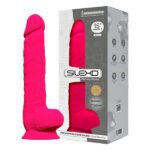 Фалоімітатор SilexD Kingston Pink (MODEL 15in), двошаровий, силікон+Silexpan, діаметр 7 см