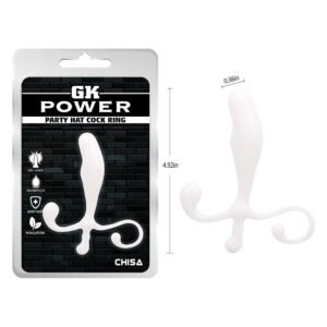 Стимулятор простати Chisa GK Power Party з анатомічним рельєфом, білий