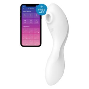 Вакуумний смарт-стимулятор із вібрацією Satisfyer Curvy Trinity 5 (White), керування зі смартфона