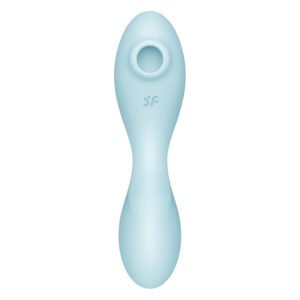 Вакуумний смарт-стимулятор із вібрацією Satisfyer Curvy Trinity 5 (Blue), керування зі смартфона