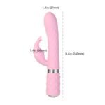 Розкішний кролик з ротацією та вібрацією Pillow Talk Lively Pink, кристал Сваровскі