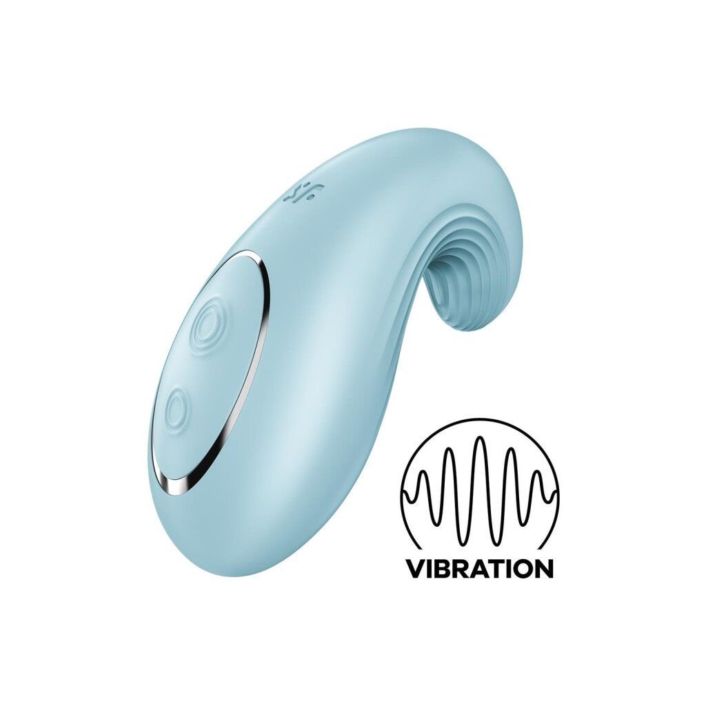 Вібратор Satisfyer Dipping Delight Light Blue, 2 мотори, гнучкий кінчик Вібратор Satisfyer Dipping Delight Light Blue, 2 мотори, гнучкий кінчик