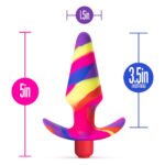 Анальна пробка конусоподібна з вібрацією Blush Avant різнокольорова
