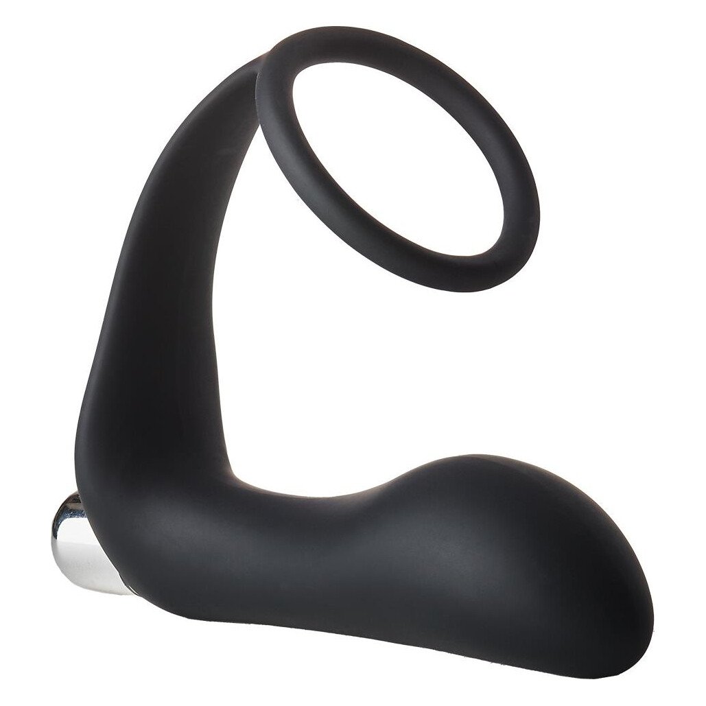 Анальна пробка з еррекційним кільцем FANTASSTIC VIBRATING ANAL PLUG WITH COCKRING BLACK Анальна пробка з еррекційним кільцем FANTASSTIC VIBRATING ANAL PLUG WITH COCKRING BLACK