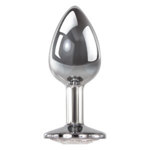 Анальний плаг з каменем A&E CLEAR GEM ANAL PLUG MEDIUM