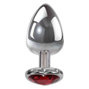 Анальний корок з каменем A&E RED HEART GEM ANAL PLUG SMALL