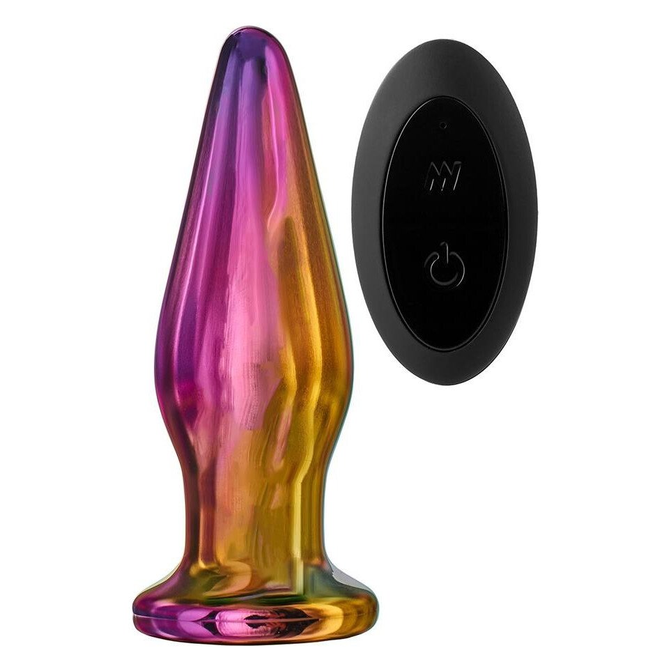 Анальна пробка з вібрацією скляна конусна Dream Toys GLAMOUR GLASS Анальна пробка з вібрацією скляна конусна Dream Toys GLAMOUR GLASS