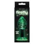 Анальна пробка скляна NS Novelties, що світиться FIREFLY GLASS PLUG LARGE CLEAR