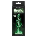 Анальна пробка скляна NS Novelties, що світиться FIREFLY GLASS TAPERED PLUG MEDIUM CLEAR