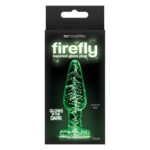 Анальна пробка скляна NS Novelties, що світиться FIREFLY GLASS TAPERED PLUG SMALL CLEAR