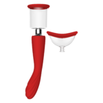 Подвійний вібратор з 2 вакуумними насадками Dream Toys RED REVOLUTION GEORGIA