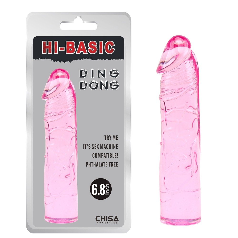 Фаллоімітатор гелевий Chisa Hi-Basic Ding Dong, рожевий Фаллоімітатор гелевий Chisa Hi-Basic Ding Dong, рожевий