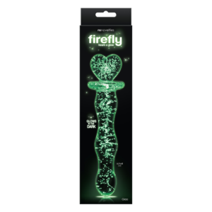 Фалоімітатор скляний NS Novelties, що світиться FIREFLY GLASS HEART A GLOW CLEAR