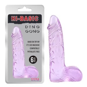 Фалоімітатор з мошонкою Chisa Hi Basic Ding Dong 6" фіолетовий