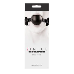 Кляп NS Novelties SINFUL BLACK BALL GAG