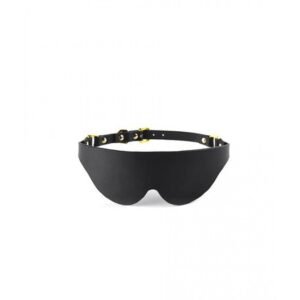 Маска на очі Blindfold UPKO з італійської шкіри, чорна