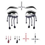 Маска зі страз Possessed face jewels sticker Leg Avenue