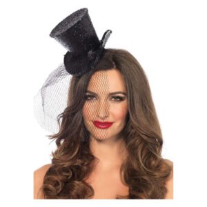 Міні-циліндр жіночий Mini Glitter Top Hat від Leg Avenue