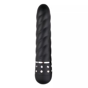 Міні-вібратор з рельєфом та стразами Love Diamond Vibrator Black