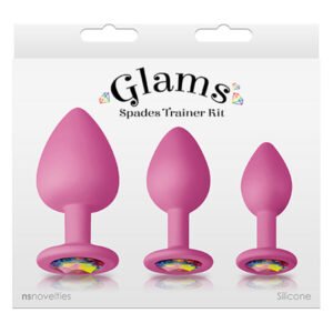 Набір анальних пробок силікон NS Novelties GLAMS SPADES TRAINER KIT PINK