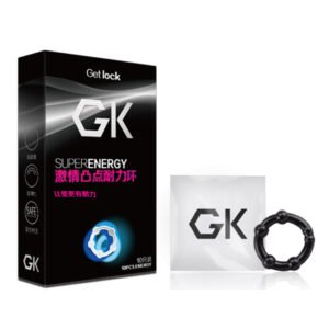 Набір ерекційних кілець з намистинами Get Lock Cock Rings, чорні, 10 шт.