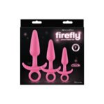 Набір анальних пробок, що світяться NS Novelties FIREFLY PRINCE KIT PINK