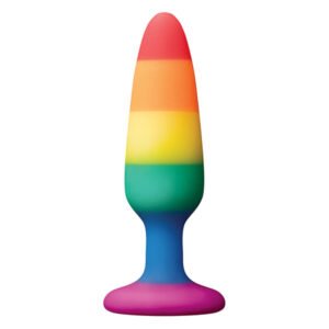 Райдужний анальний плаг COLOURFUL LOVE RAINBOW ANAL PLUG SMALL
