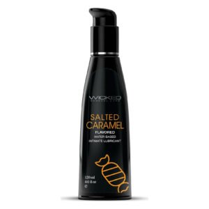 Їстівний лубрикант зі смаком солоної карамелі Wicked Aqua Salted Caramel на водній основі, 120 мл