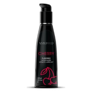 Їстівний лубрикант зі смаком вишні Wicked Aqua Cherry на водній основі, 120 мл