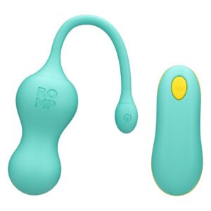 Віброяйце для точки G з пультом керування Romp Cello Light Teal, водонепроникне