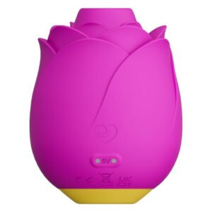Шикарний вакуумний кліторальний стимулятор Romp Rose Pink, у вигляді троянди