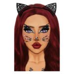 Стрази у вигляді маски кошеня Animal Rhinestone Stick-On Jewels