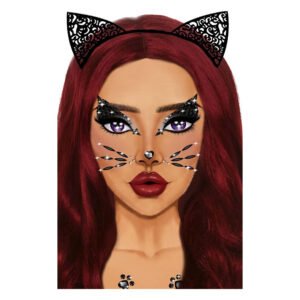 Стрази у вигляді маски кошеня Animal Rhinestone Stick-On Jewels
