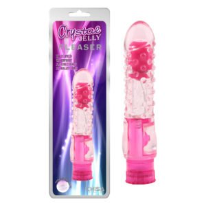 Вібратор із рельєфом Chisa Crystal Jelly Pleaser на батарейках, рожевий