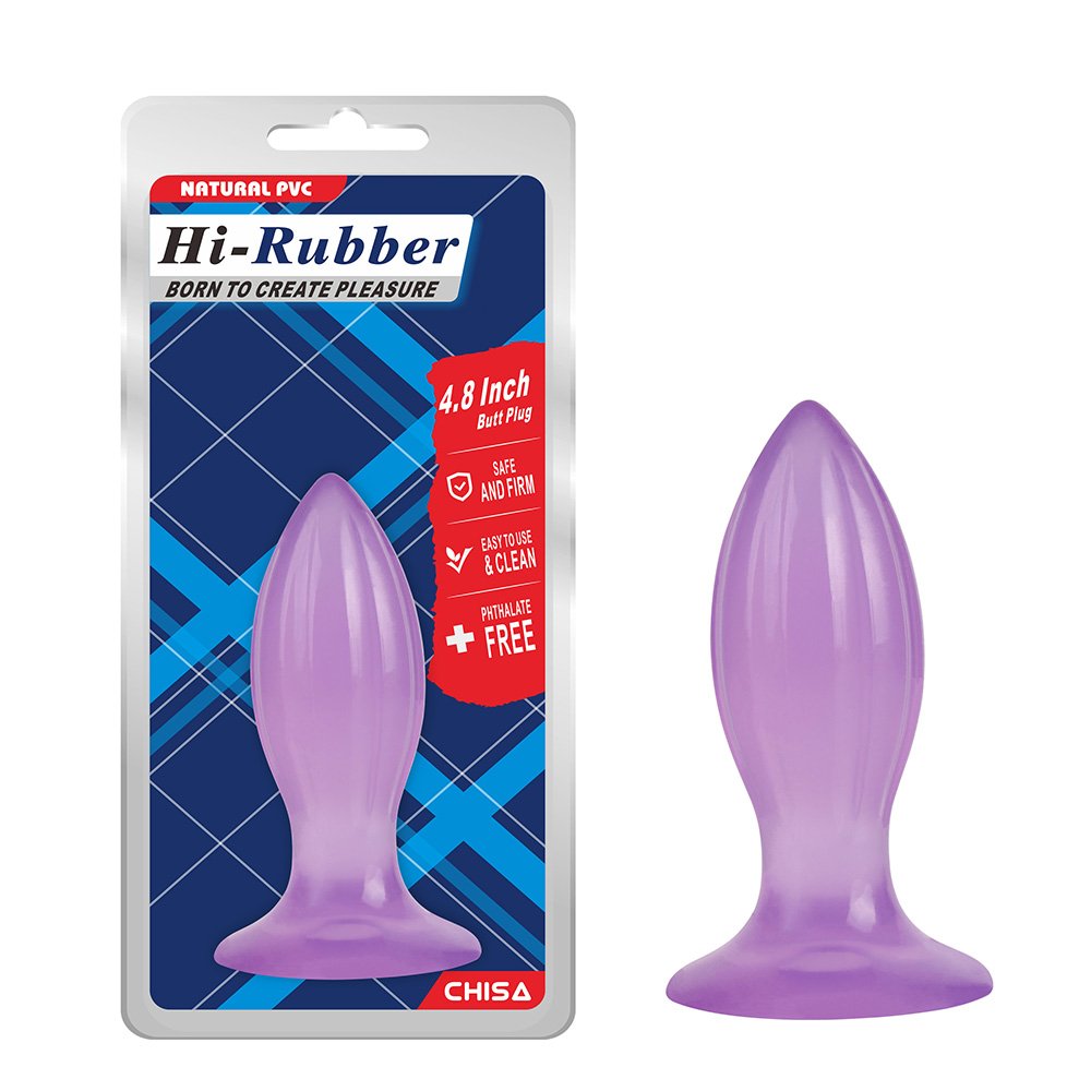 Анальна пробка гелева Chisa Hi-Rubber фіолетова Анальна пробка гелева Chisa Hi-Rubber фіолетова