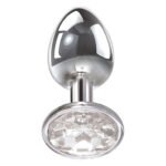 Анальна пробка із каменем A&E CLEAR GEM ANAL PLUG SMALL
