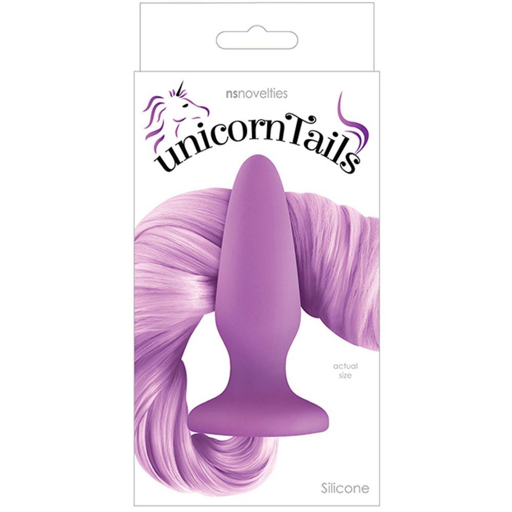 Анальна пробка з хвостом поні, Unicorn Tails, NS Novelties purple Анальна пробка з хвостом поні, Unicorn Tails, NS Novelties purple