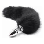 Анальна пробка S лисий хвіст DS Fetish Anal plug S faux fur fox tail